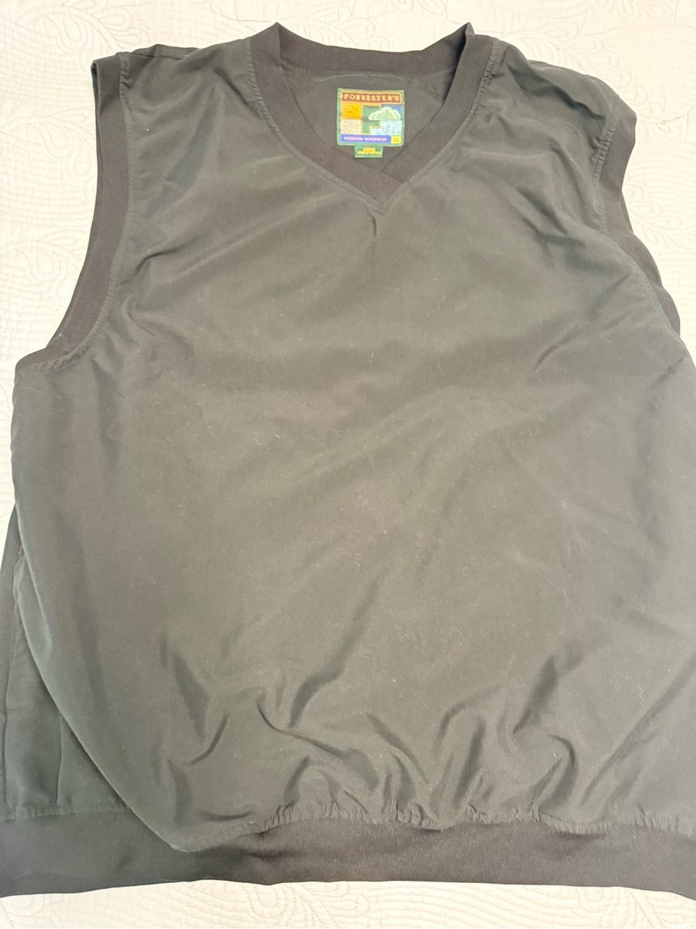 Men's Black V-Neck Sleeveless Vest